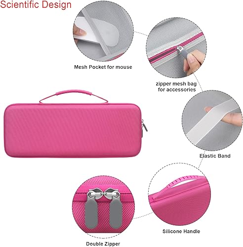 Miniatura 4 de Elonbo Funda rígida para teclado inalámbrico mecánico Logitech POP, portátil, Bluetooth, teclado externo, funda de viaje, bolsillo de malla