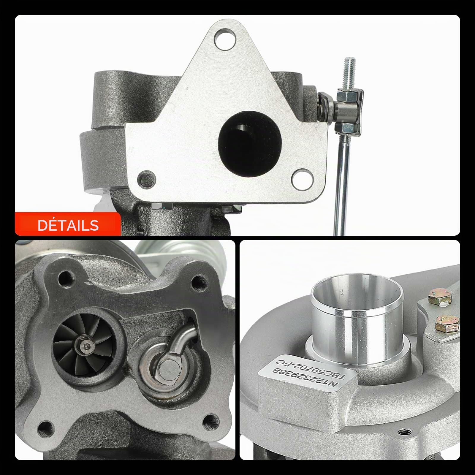 Frankberg Turbocompresseur 8200119854 | Compatible avec: Jimny SUV fermé SN, Boîte Kubistar X76, K.a.n.g.o.o KC0/1, Logan I LS, M.e.g.a.n.e II Break KM0/1