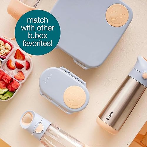 Miniatura 8 de b.box Mini lonchera Bento para niños, contenedor de aperitivos con 2 compartimentos a prueba de fugas, recipientes reutilizables con tapas,