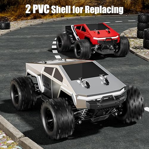 Miniatura 6 de WayEee Auto RC rápido 118 40 KPH de alta velocidad 4x4 control remoto Monster Truck, vehículos todo terreno de juguete con 2 baterías, control
