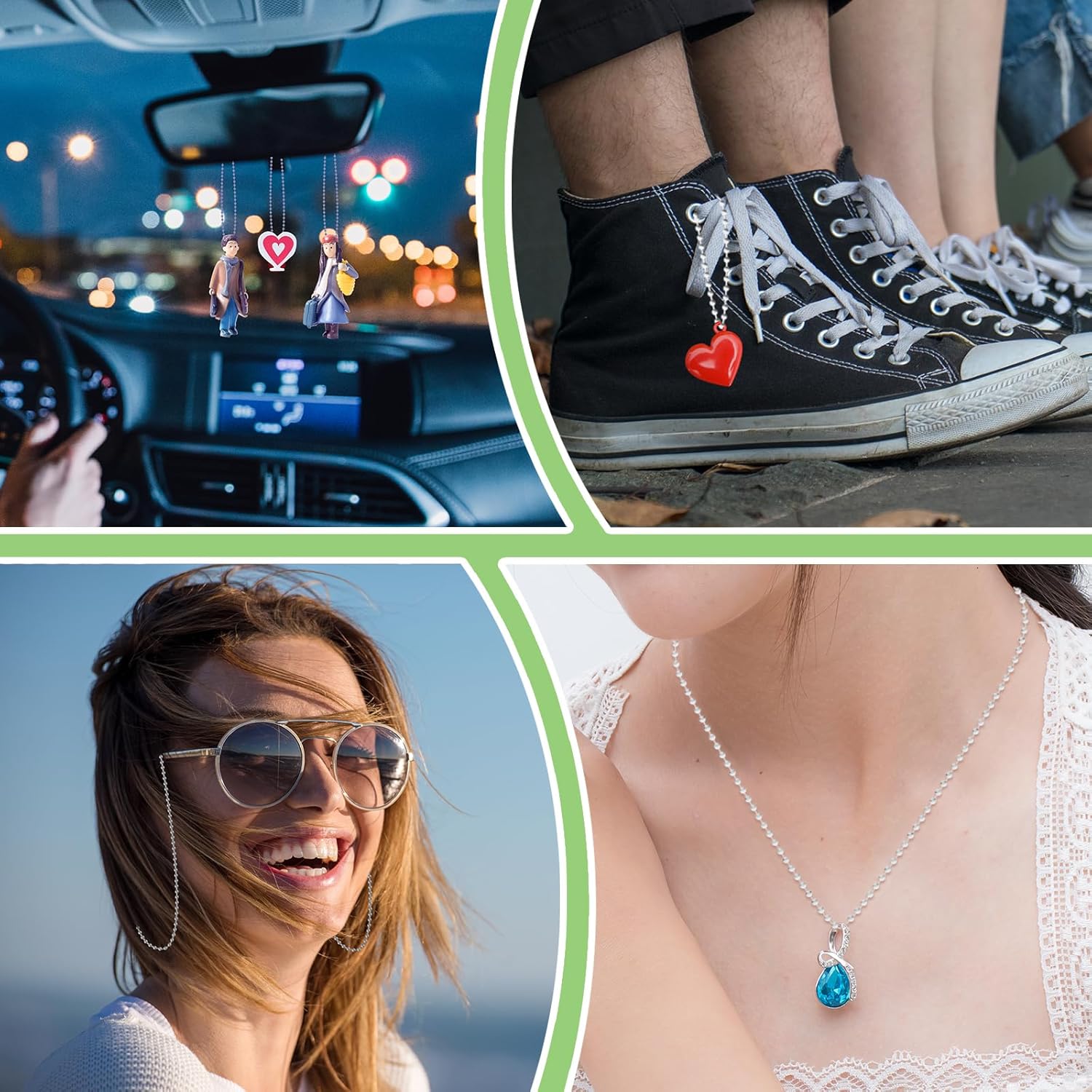 64 ft Ball Chain,for Beaded Dog Tag Chains,Charms for Jewelry Making Bulk,for Crafts Pull Chain Extension,Silver Nickel Plated Metal 2.4mm Balls,100 pcs Ball Chains connectors - Image 6