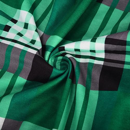 Miniatura 4 de JEGULV Pijamas de Navidad para toda la familia 2023 a la moda, lindos conjuntos de pijamas a juego con cuadros rojos para Navidad