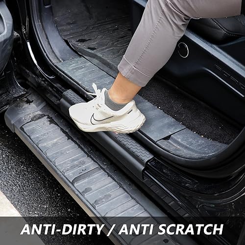 Miniatura 3 de Protector de umbral de puerta compatible con Ford F150 2021 2022 2023 2024 2025, accesorios interiores para umbral de puerta, placa de rozaduras,