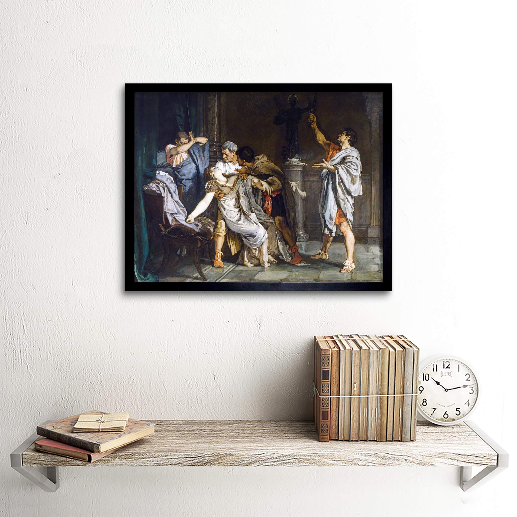 BIG PRINTS FROM ROME アートポスター 額装 Amazon.com: Rosales Death Lucretia Ancient Rome Painting Art Print