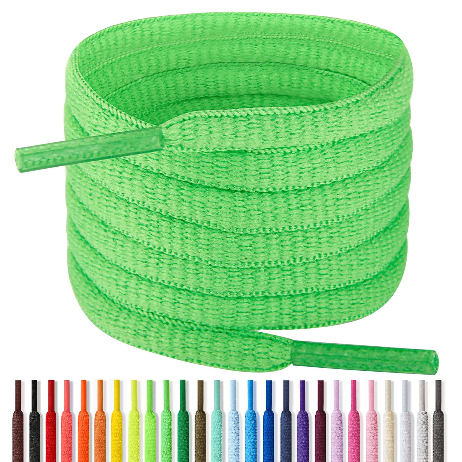 Handshop 1/4" Oval Athletic Shoelaces in 34 Colors Half Round Shoe Laces