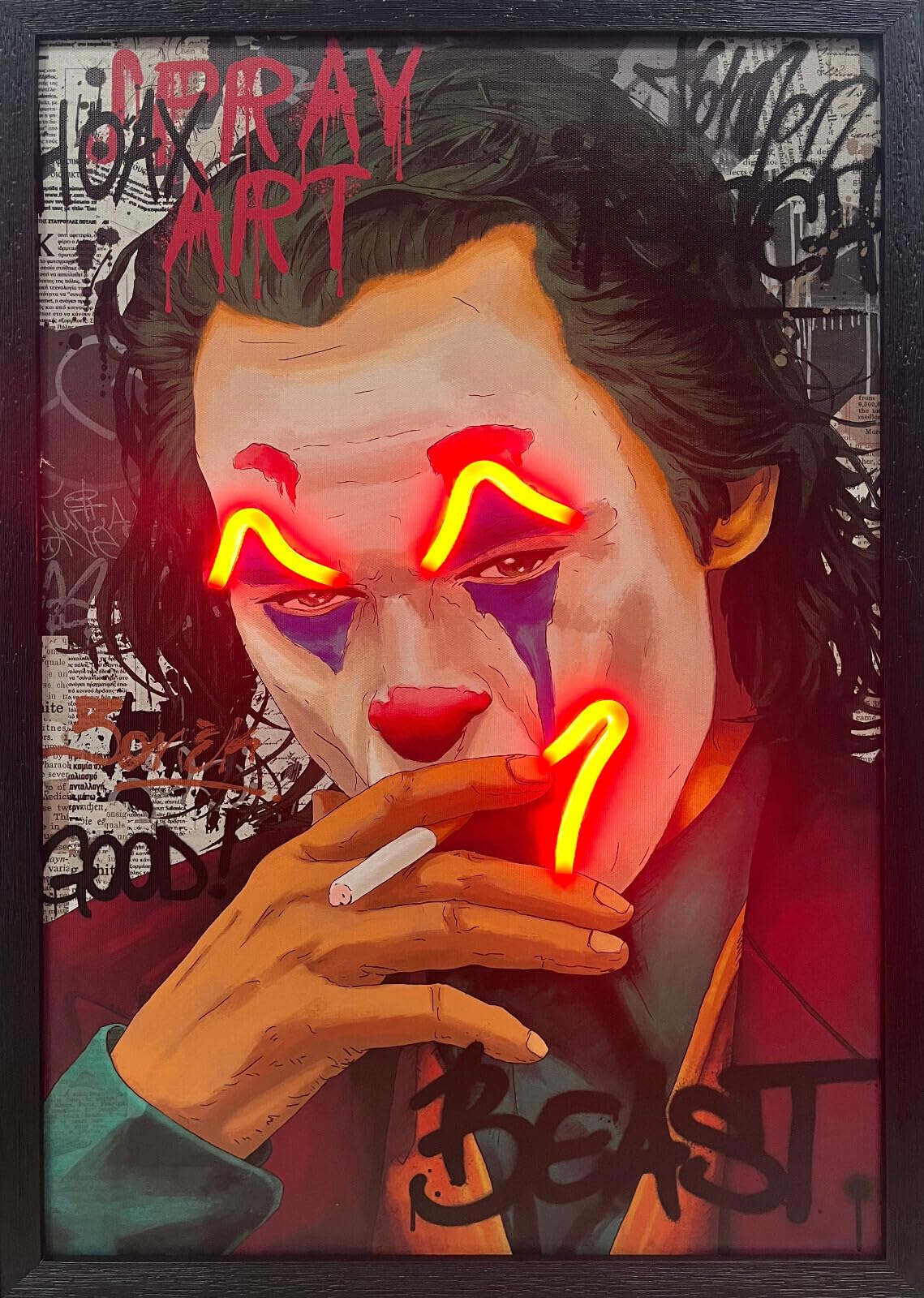 Home Luxe Joker Neon LED Wall Art 40 x 60 cm
