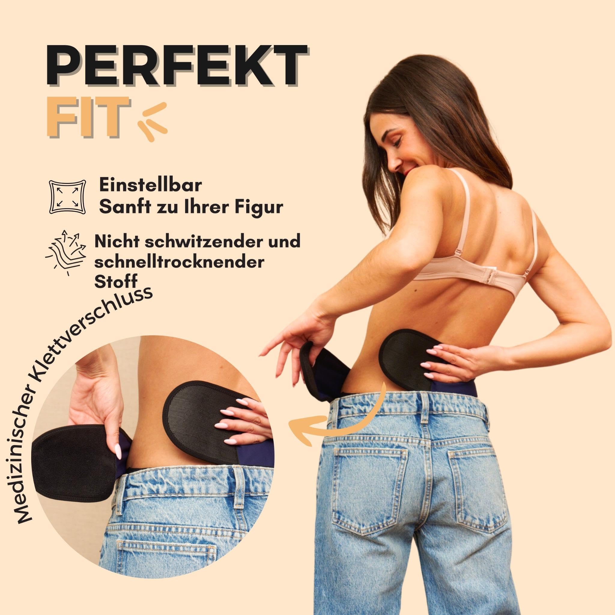 SIIL Stomagurt für Damen Blau für Sport & Schwimmen – Stomabeutelabdeckungen kompatibel mit jedem Stomabebedarf (Medium)