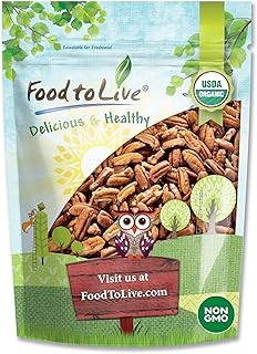 Organic Pecan Pieces, 1.5 Pounds – Raw, Chopped Pecans, Non-GMO, Unsalted, Unroasted, Kosher, Shelled, Kosher, Vegan, Sirtfood, Bulk. Keto-Friendly. Good Source of Iron, and Calcium. Best for Baking.
