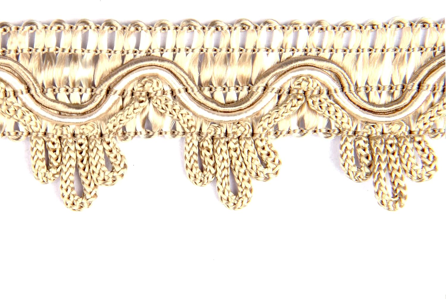 BEL AVENIR Braid Trim 3cm 12Yards Delicia French Gimp Basic Sewing Polyester DIY Crafts Costume Home Decoration（Dark Beige） : Arts, Crafts & Sewing