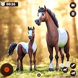 Juego 3D Wild Pregnant Horse Simulator: Juegos de simulador de vida de caballo virtual - Juego de supervivencia de vida silvestre de caballo animal ecuestre