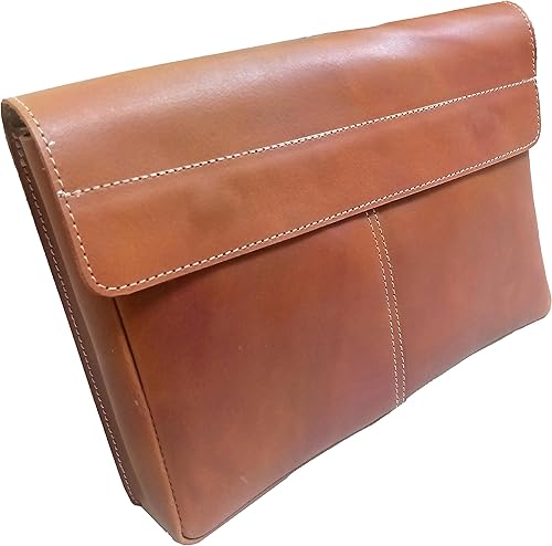 Calyx Carpeta de cuero, organizador de carpetas de archivos de cuero de grano completo, soporte para documentos, cartera de cuero para hombres -