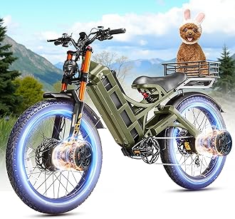 eAhora Romeo Pro 2 [2025 Version] Electric Bike for Adults, 4000W 46MPH Dual Motor Electric Bike,52V 70Ah 200+ Miles Long Range Ebike,26*4.0'' Fat Tire Electric Mountain Bike, Full Suspension& UL2849