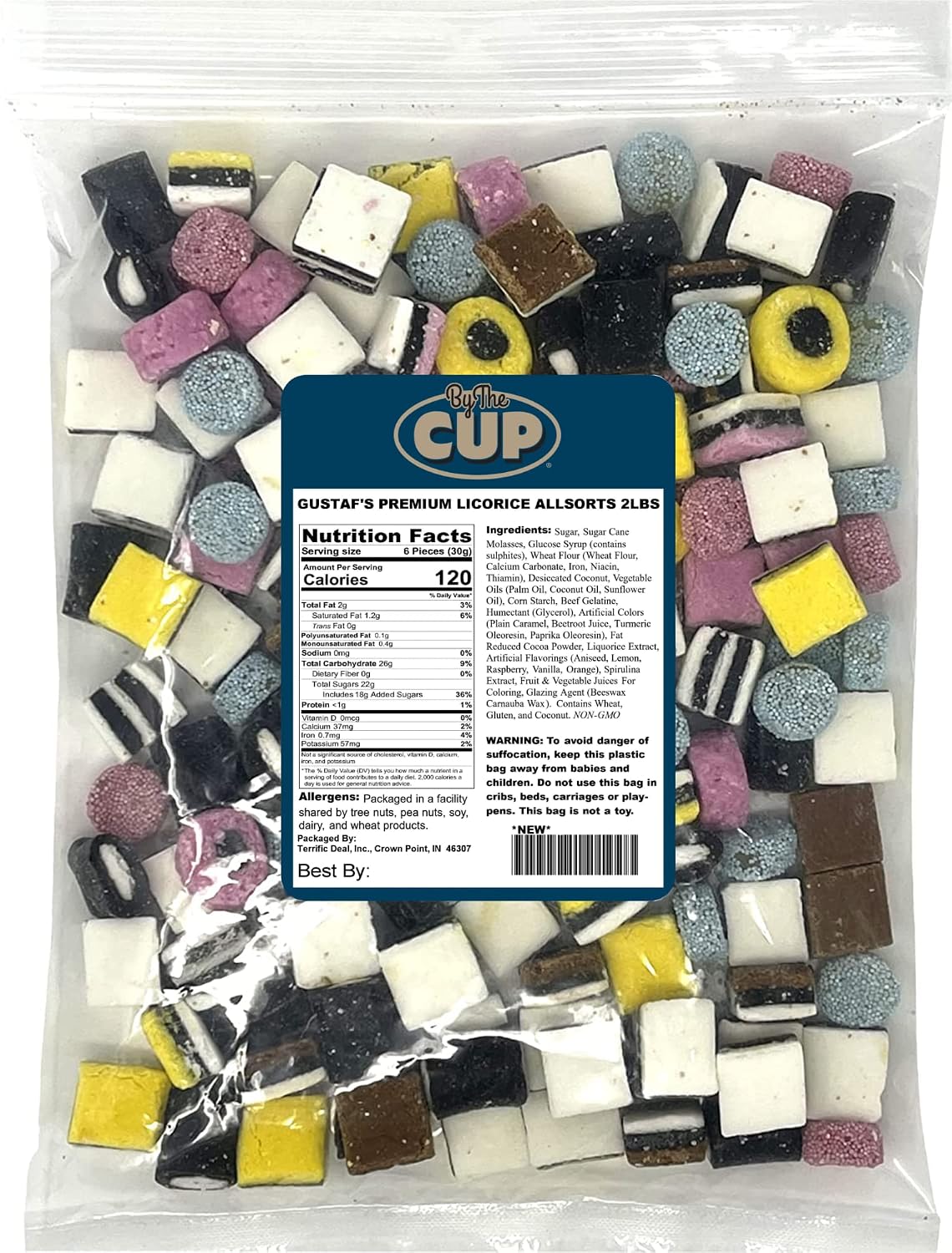 Gustaf's Premium English Licorice Allsorts, 2 Lbs