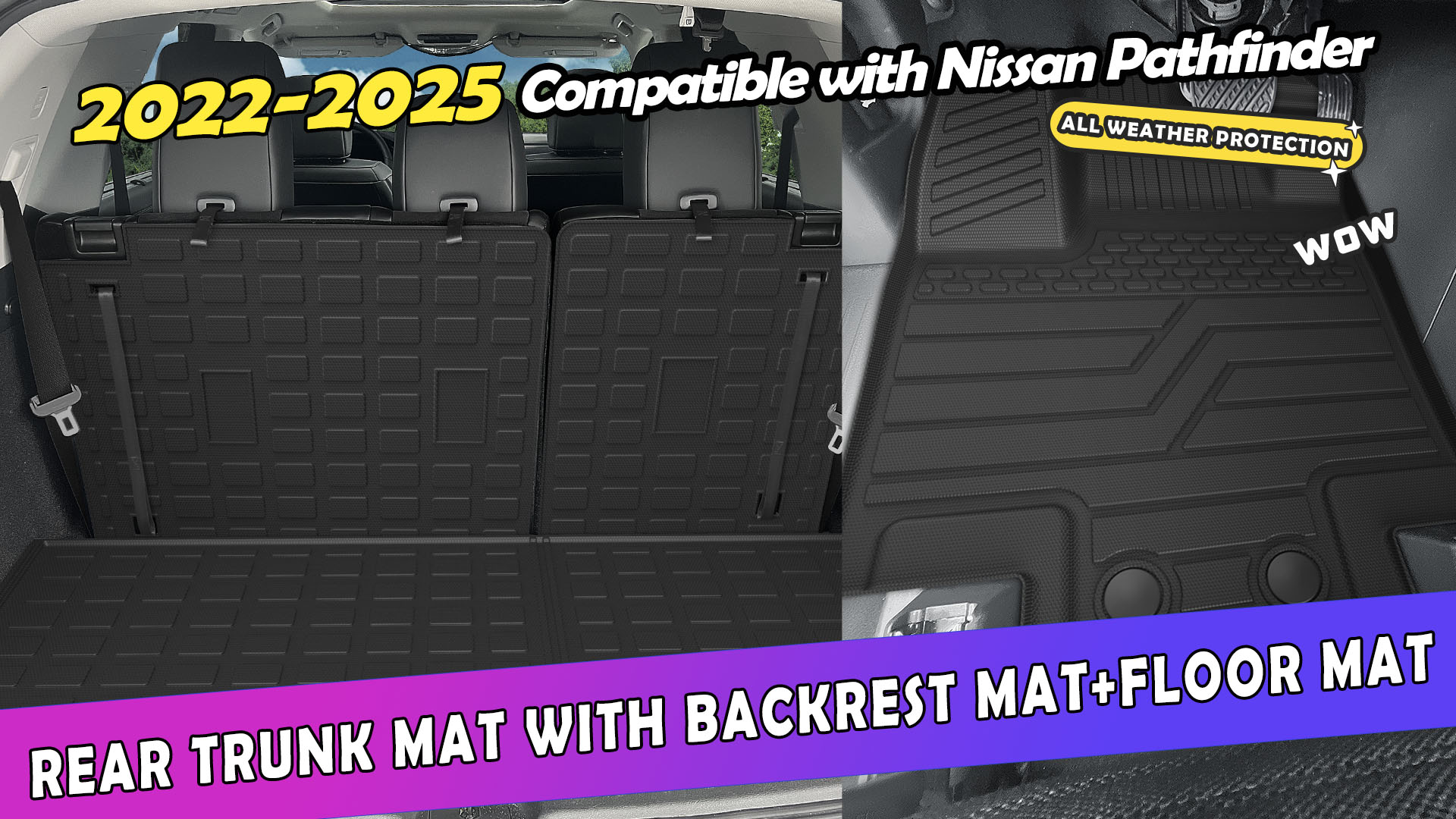 Fit 2022 2023 2024 Nissan Pathfinder 7&8 Seats Floor Mats Cargo Mat Cargo Liner Pathfinder Accessories C89a2e9e B1d7 4e9f 826b E60dd441a8be.5c078a88d47589ae7a26447af2f99c46 - View #2