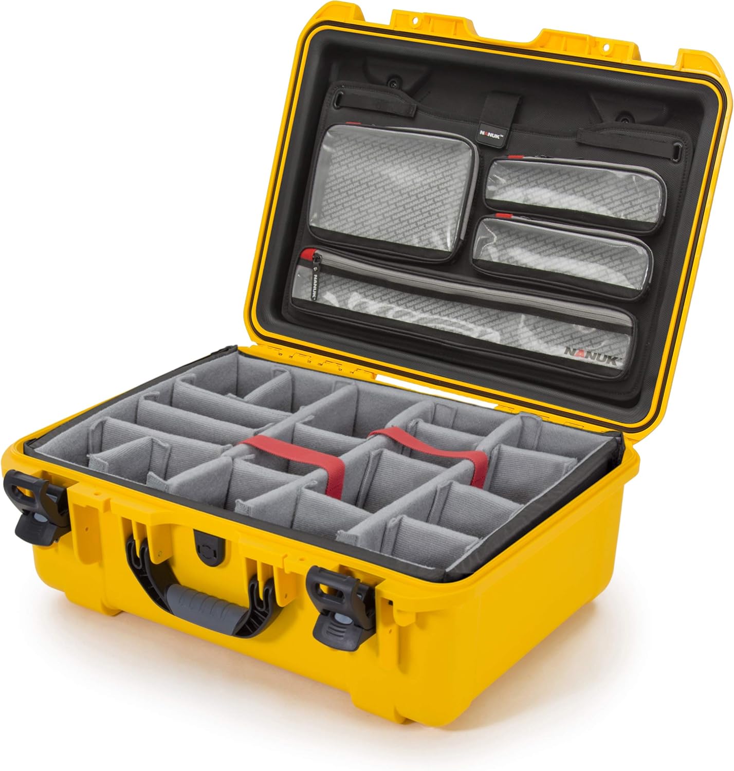 NANUK 940 Waterproof Hard Case with Lid Organizer and Padded Divider - Yellow