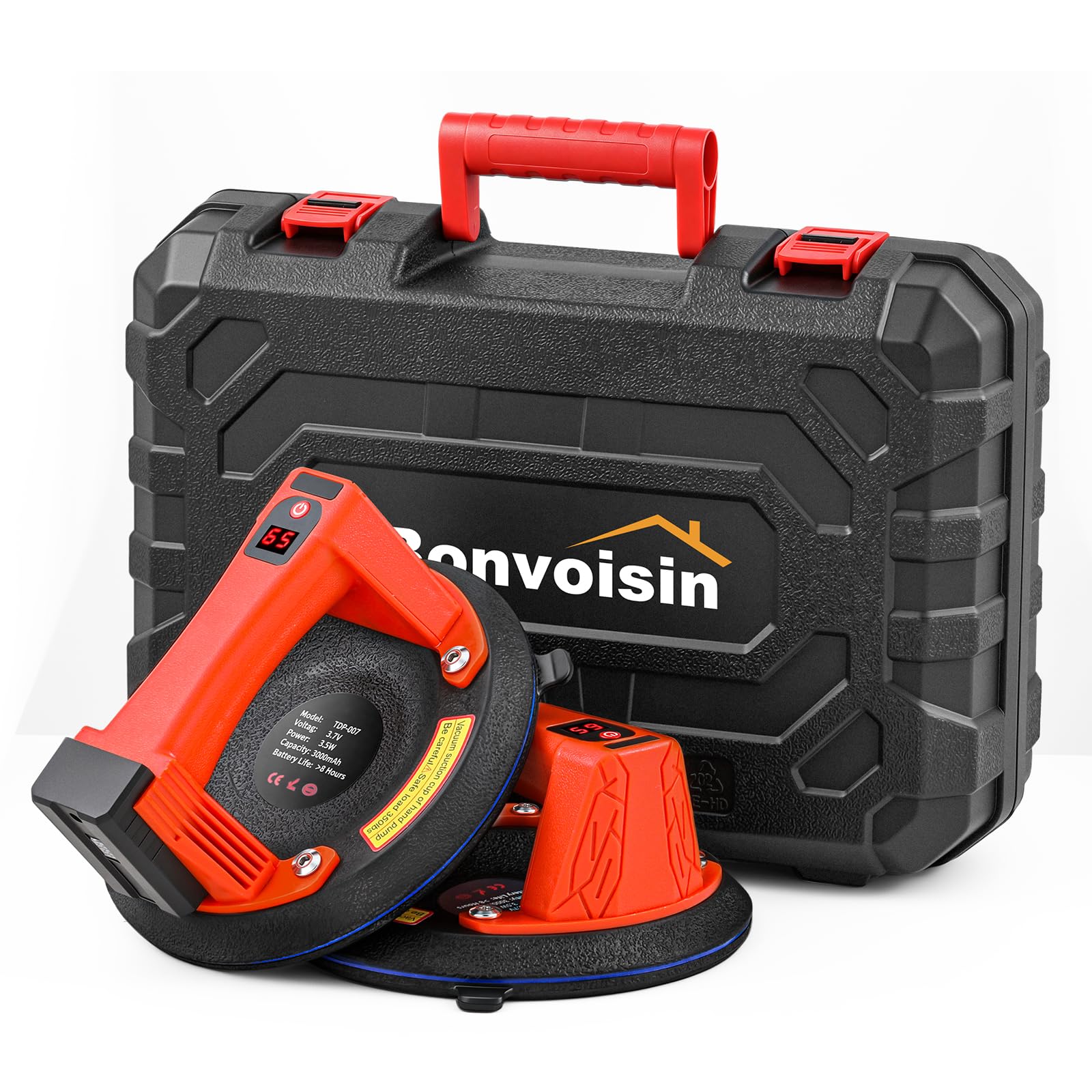 Bonvoisin Ventosa Eléctrica para Azulejos 440lbs/200kg para Vidrio (EU)