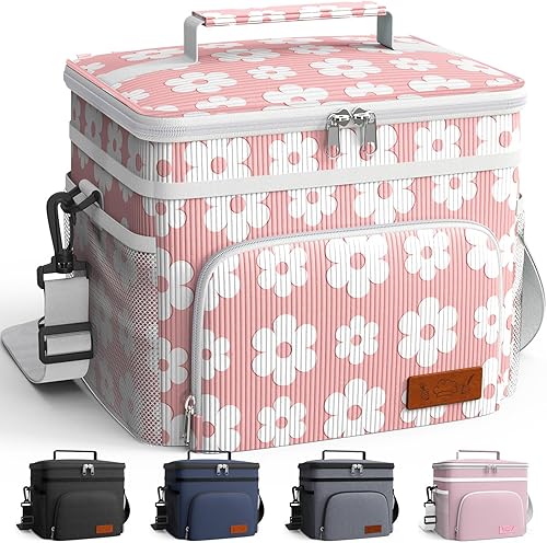 Miniatura 24 de HOTOR Lonchera térmica para hombres y mujeres, lonchera a prueba de fugas con 4 bolsillos, correa ajustable, ideal para el trabajo, picnic, viajes,