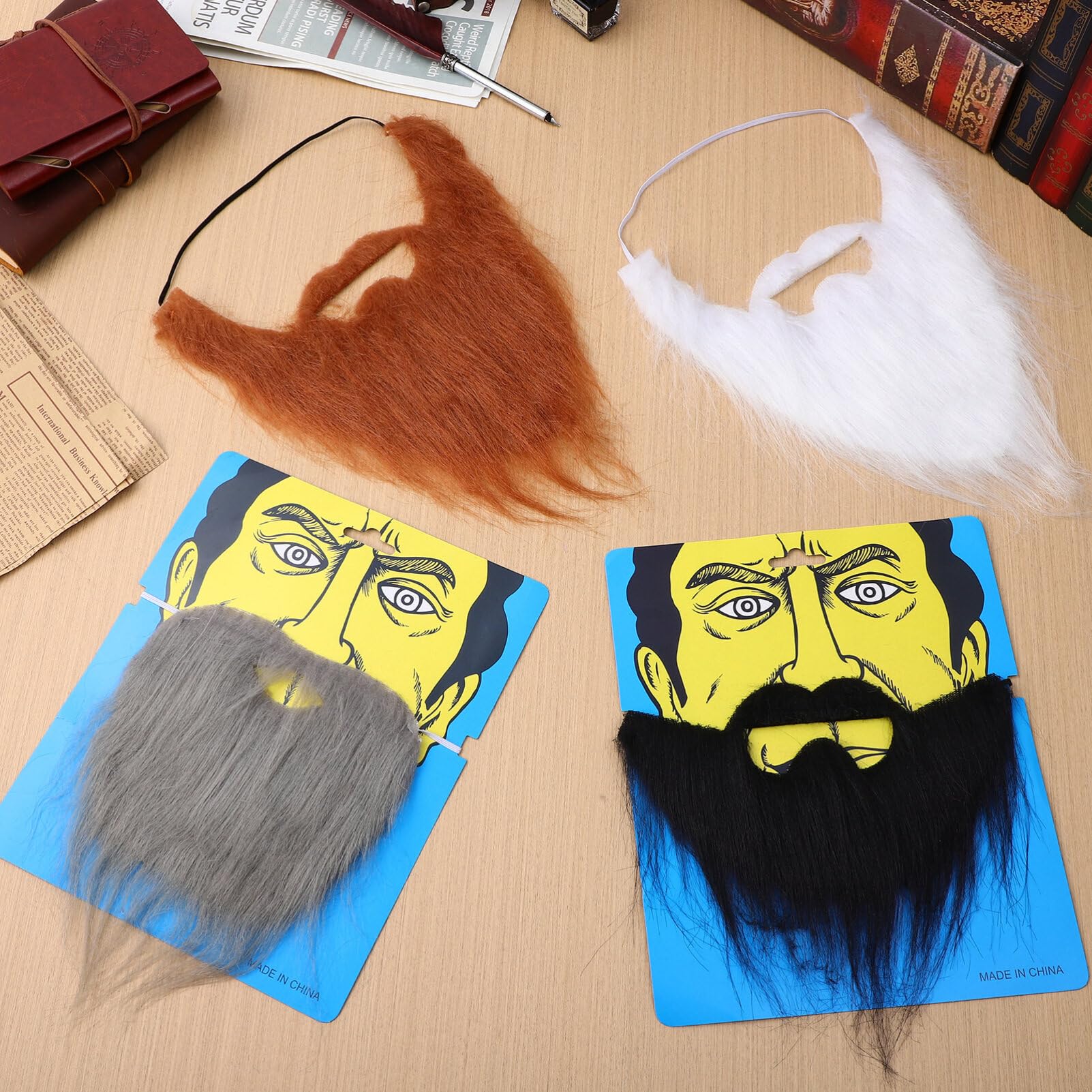 8Pcs Halloween Fake Beards Artificial Facical Beards Halloween Costume Accessory Gnome DIY Crafts Beards Christmas Santa Claus Beards - Image 3