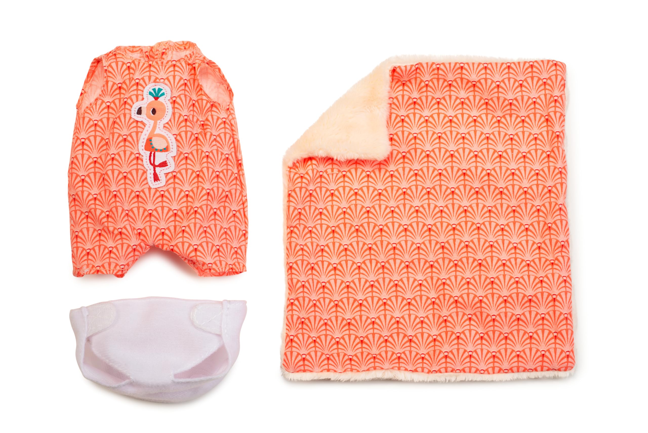 LILLIPUTIENS - Bébé Anais avec couffin - Poupon en Tissu avec Accessoires - Stimule la motricité Fine, l’empathie et l’Imagination - Poupée réaliste 22cm éducative pour Enfants dès 12 Mois - 83131