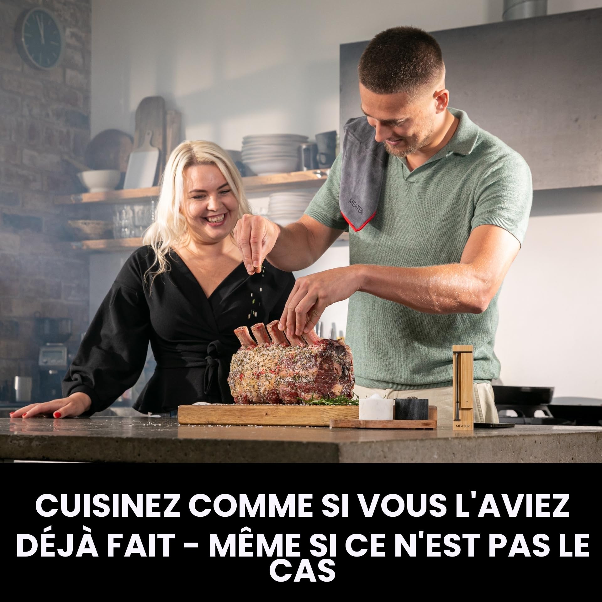 MEATER Pro / 2 Plus: le thermomètre à viande intelligent, résistant à la chaleur jusqu'à 550 °C, longue portée, 100% étanche, technologie multi-capteurs, pour cuisine et barbecue