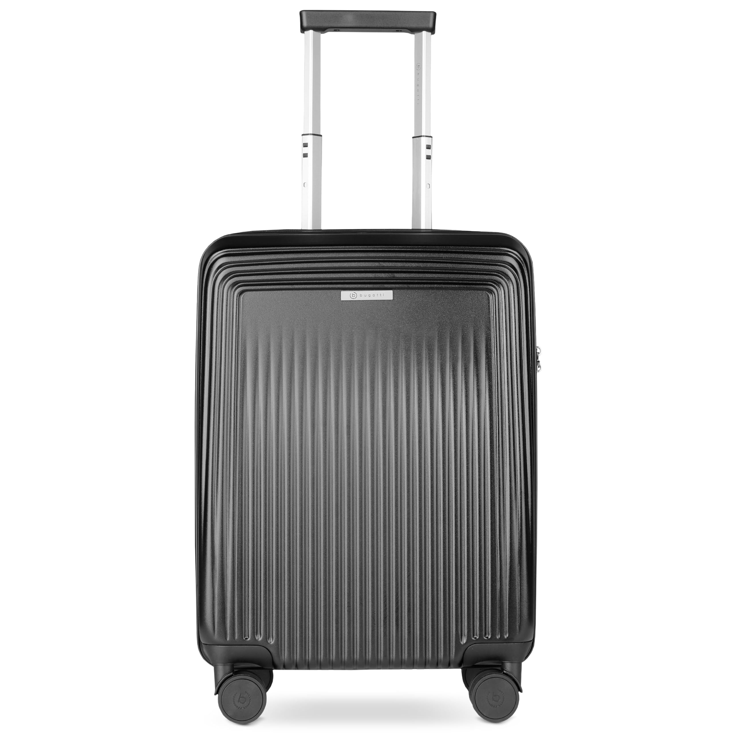 Valise Rigide S bugatti Linea noire en polycarbonate léger à 4 roulettes