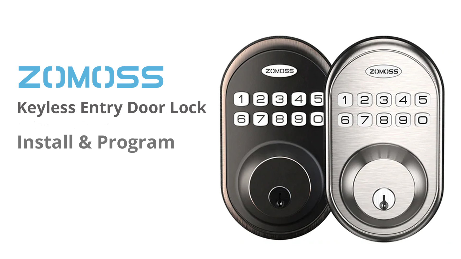 Keyless Entry Door Lock Deadbolt, Zomoss Door Locks with Keypads