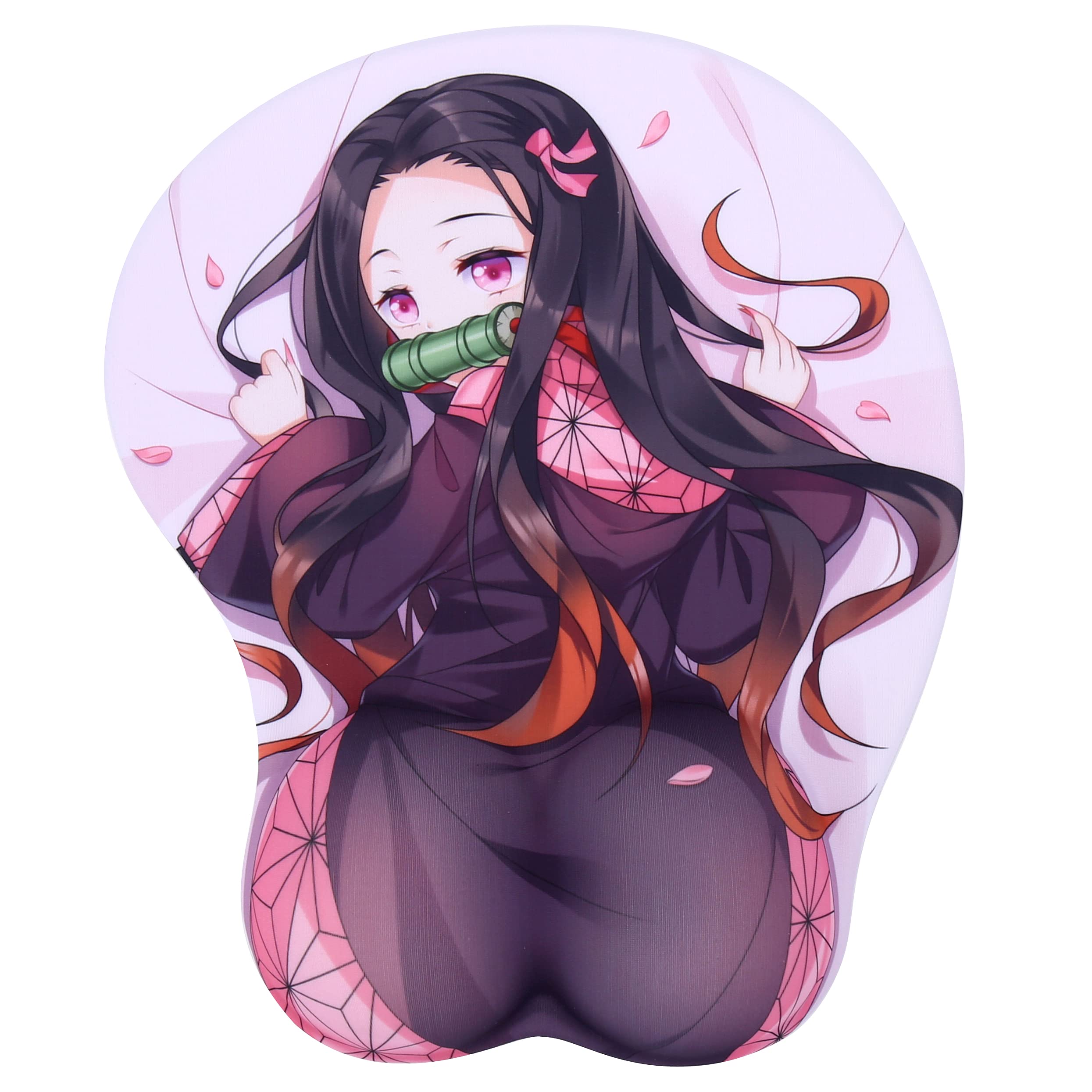 Nezuko - Alfombrillas de mouse 3D de anime con reposamuñecas de 2 vías (Nezuko F) 7