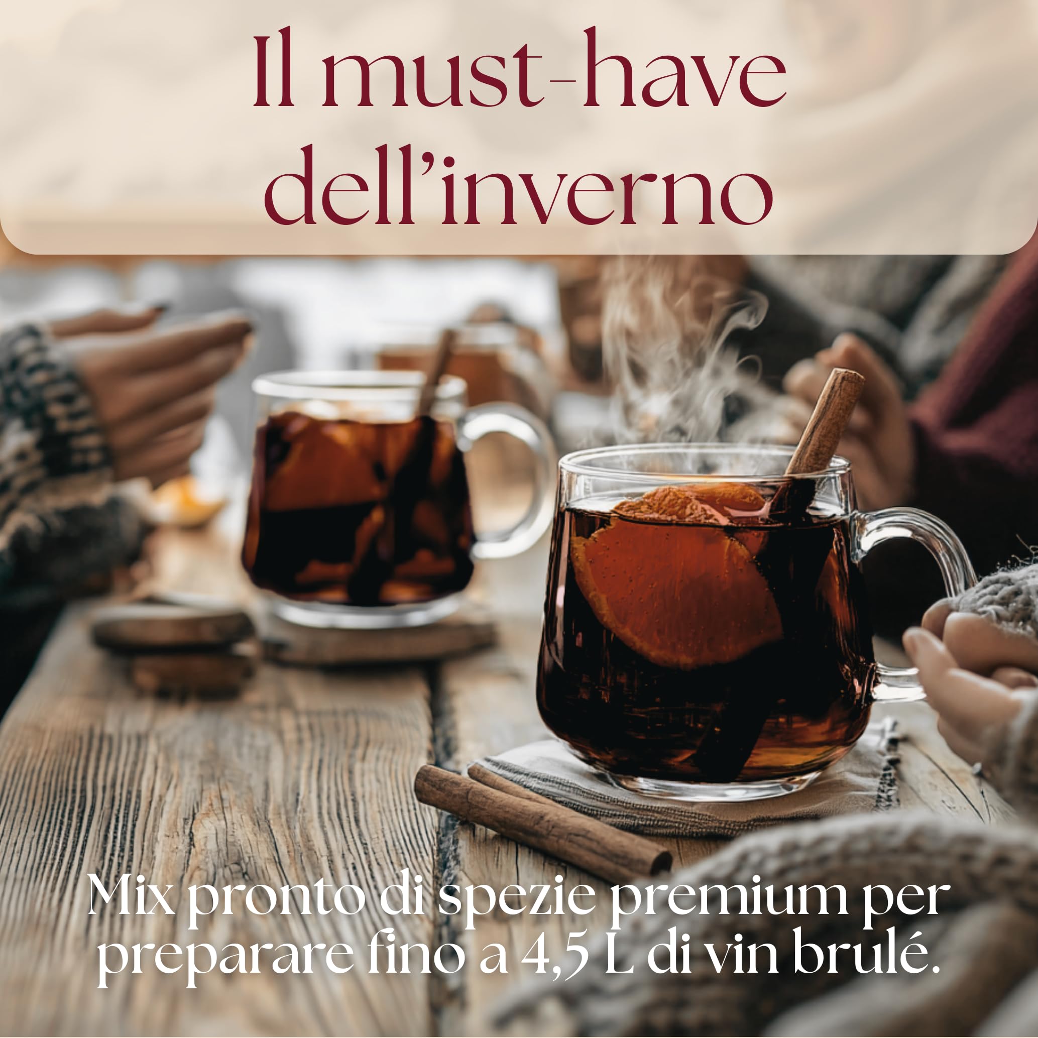 Kit vin brulè deluxe – Mix spezie per vin brulè e vino caldo – 3 miscele premium – Idea regalo Natale – Made in Italy