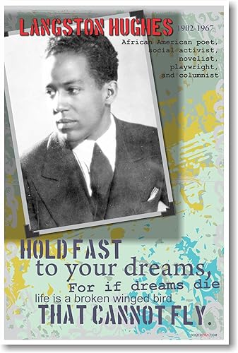 Langston Hughes - Poeta afroamericano, activista social, novelista, dramaturgo y columnista - Póster de aula