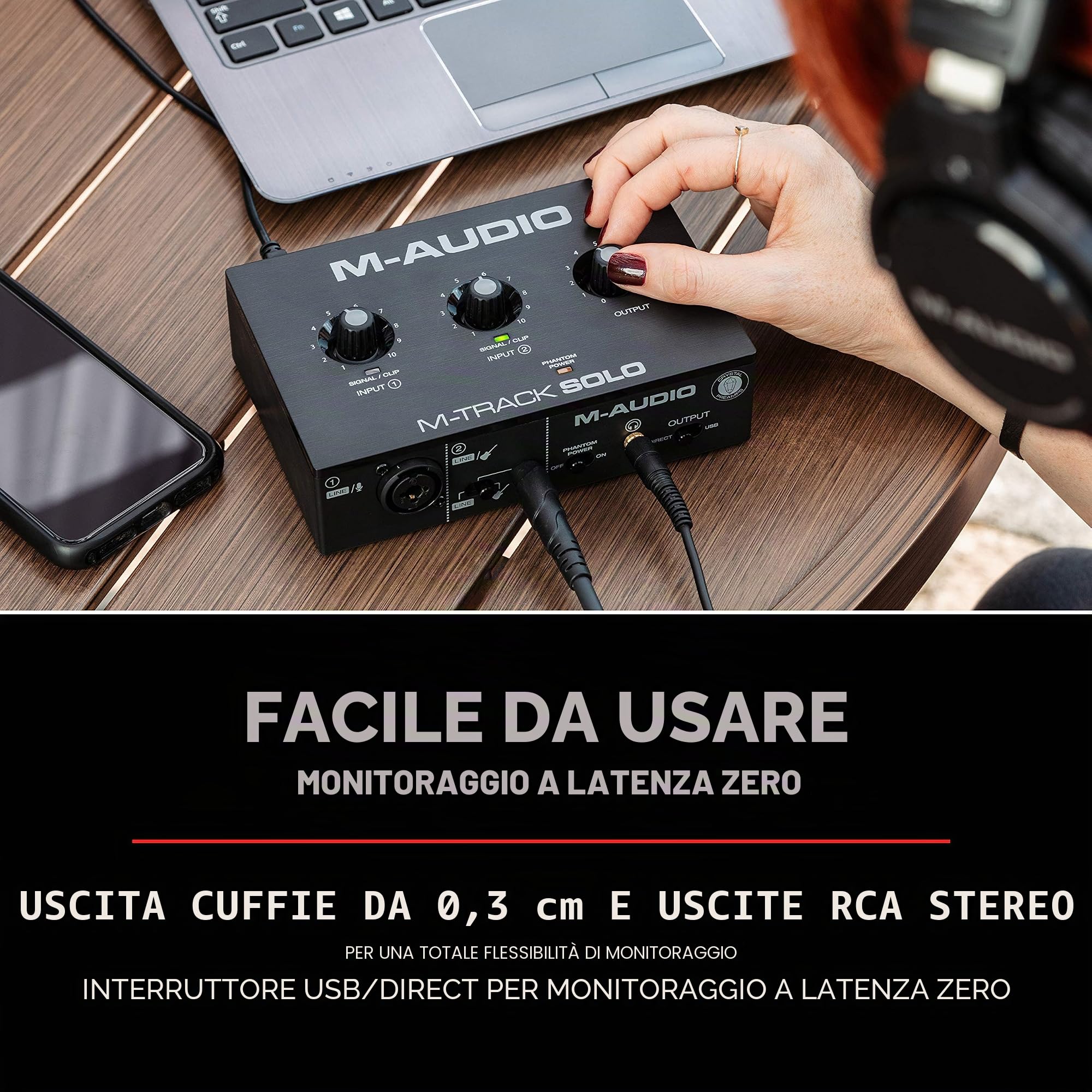 Keyboard Tastiera MIDI + Scheda Audio Esterna USB - MPK Mini MK3 + M-Track Solo - Controller MIDI e Interfaccia Audio USB + Software (AKAI Professional + M-Audio)