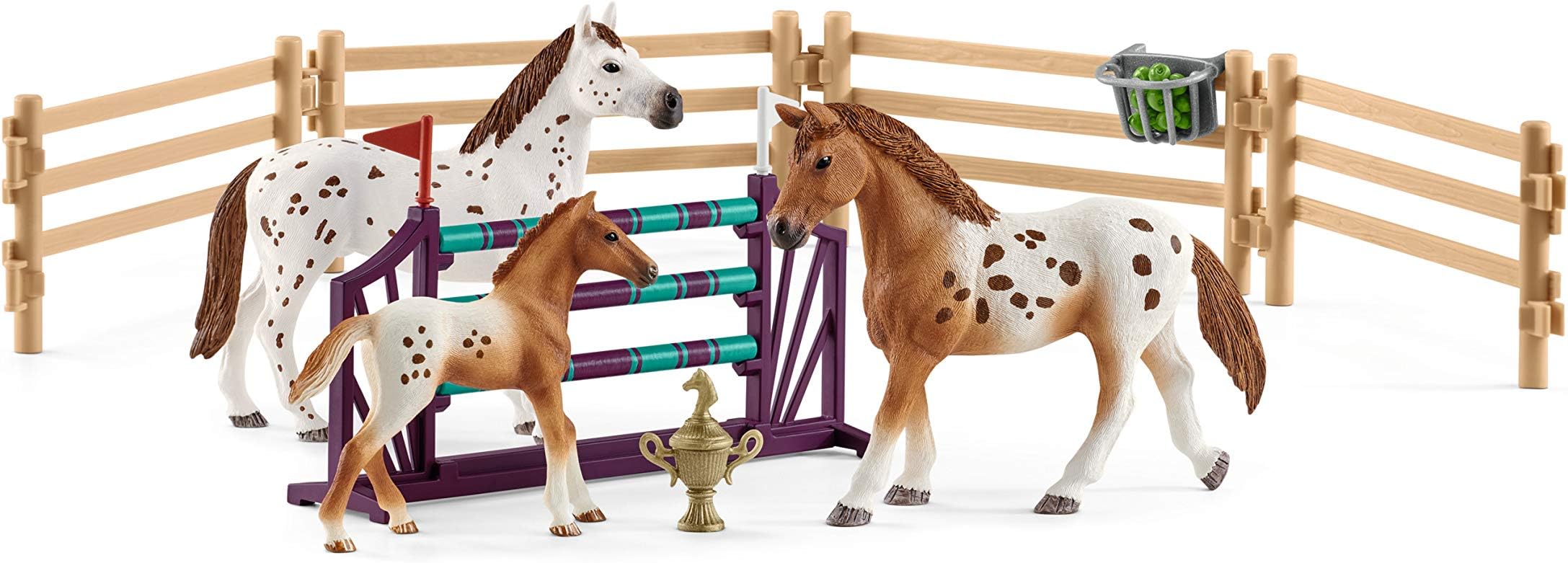 Schleich Horse Club Lisa's Tournament Training with Appaloosas Educational Playset 11-Pieces