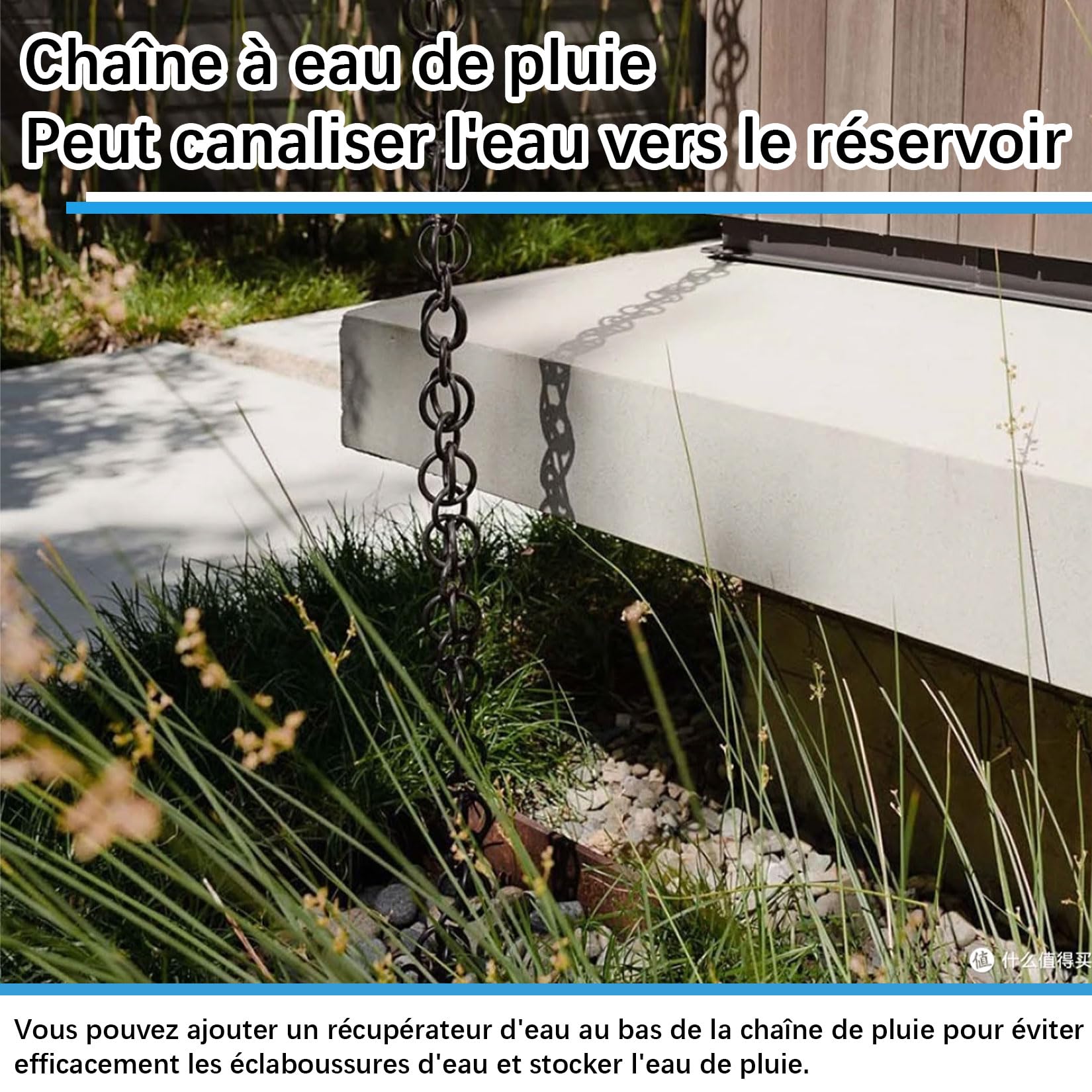 Chaîne de Pluie d'extérieur en Alliage d'aluminium,Chaîne Attrape-Pluie Japonaise pour Déco Extérieure,pour Descentes Pluviales,Balcons,Toits,Auvents,Pelouses 6m
