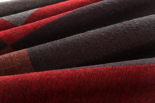 Miniatura 9 de Urban CoCo Poncho de colores para mujer, chal con frente abierto, color en bloques