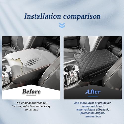 Miniatura 5 de BIBIBO Funda para reposabrazos de consola central Honda Pilot 2023, cojín para reposabrazos para tapa de consola Honda Pilot 2023 2024, funda de