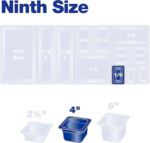 Miniatura 10 de Carlisle FoodService Products 3068703 Bandeja de plástico para alimentos, tamaño 19, 4 pulgadas de profundidad, color negro (paquete de 6)