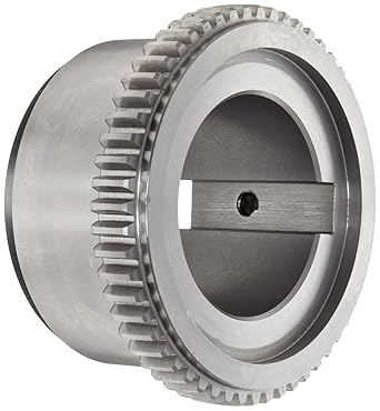 Lovejoy 00094 Size C 2 5 Sier Bath Continuous Sleeve Gear Coupling Flex Hub Carbon Steel Inch 1 75 Bore 5 50 Coupling Od 3750 Maximum Unbalanced Rpm 30200 In Lbs Nominal Torque 0 375 X 0 188 Keyway