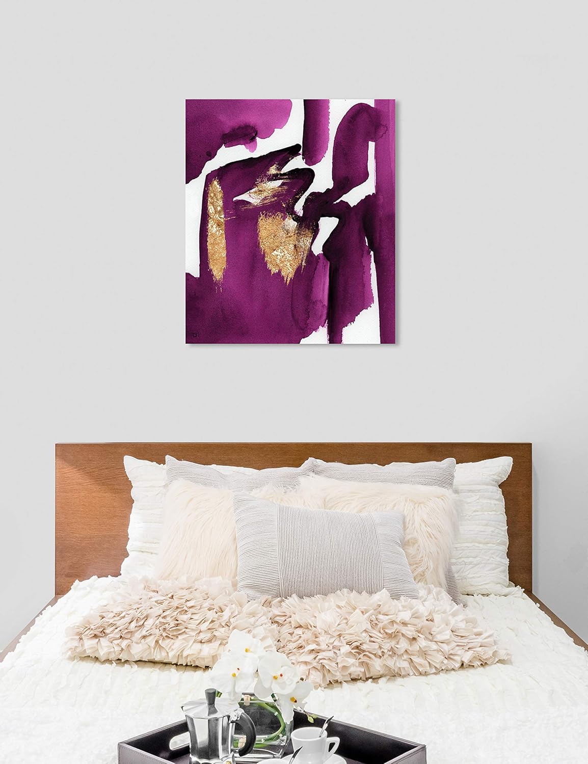 The Oliver Gal Artist Co. Abstract Wall Art Canvas Prints Magenta Life Home Décor, 30 in x 36 in, Purple, Gold