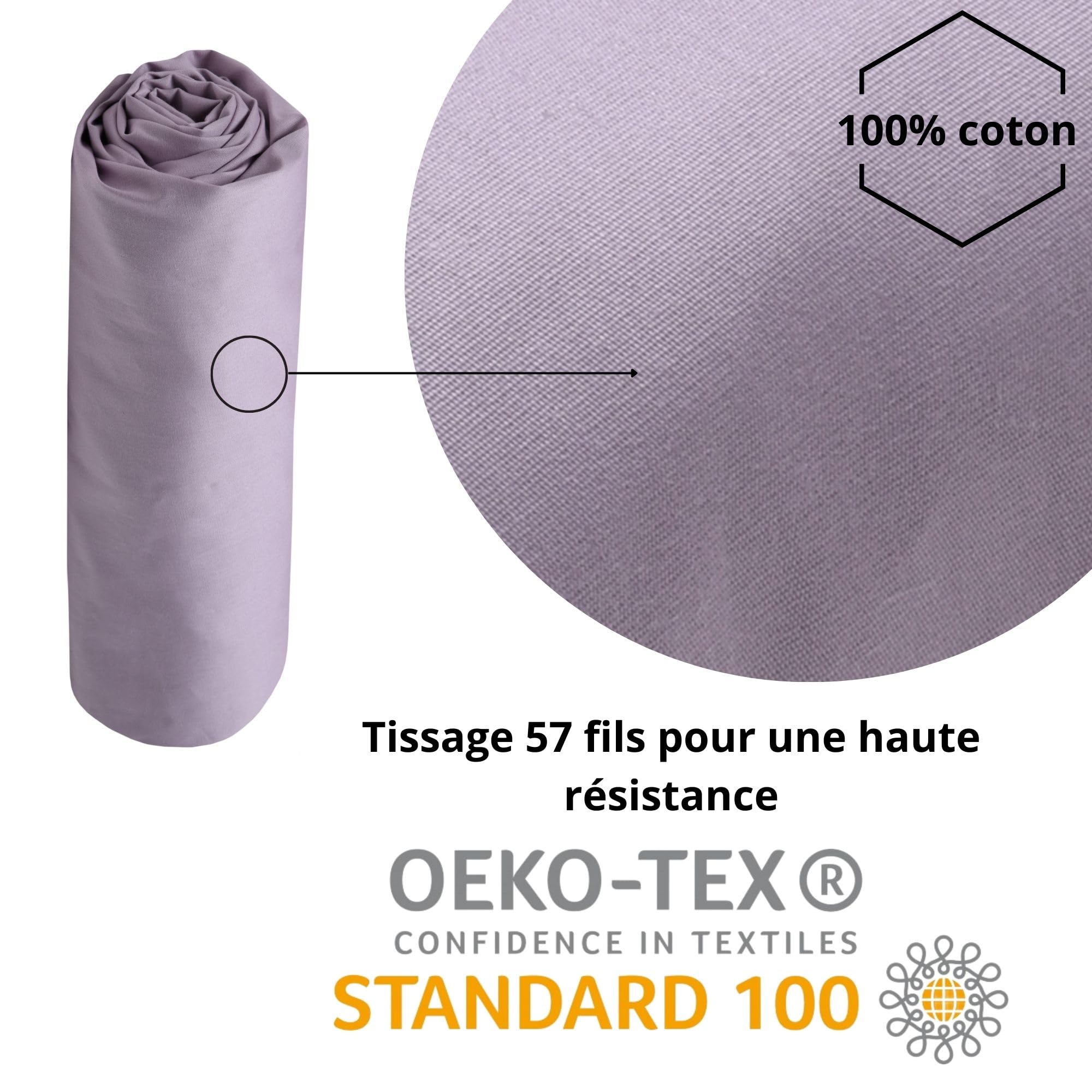 STOF, Fitted Sheet, Size 140 x 200 cm Large 30 cm, Cotton Percale Quality, 100% Oeko-Tex Certified Cotton, Parma Colour - Image 3