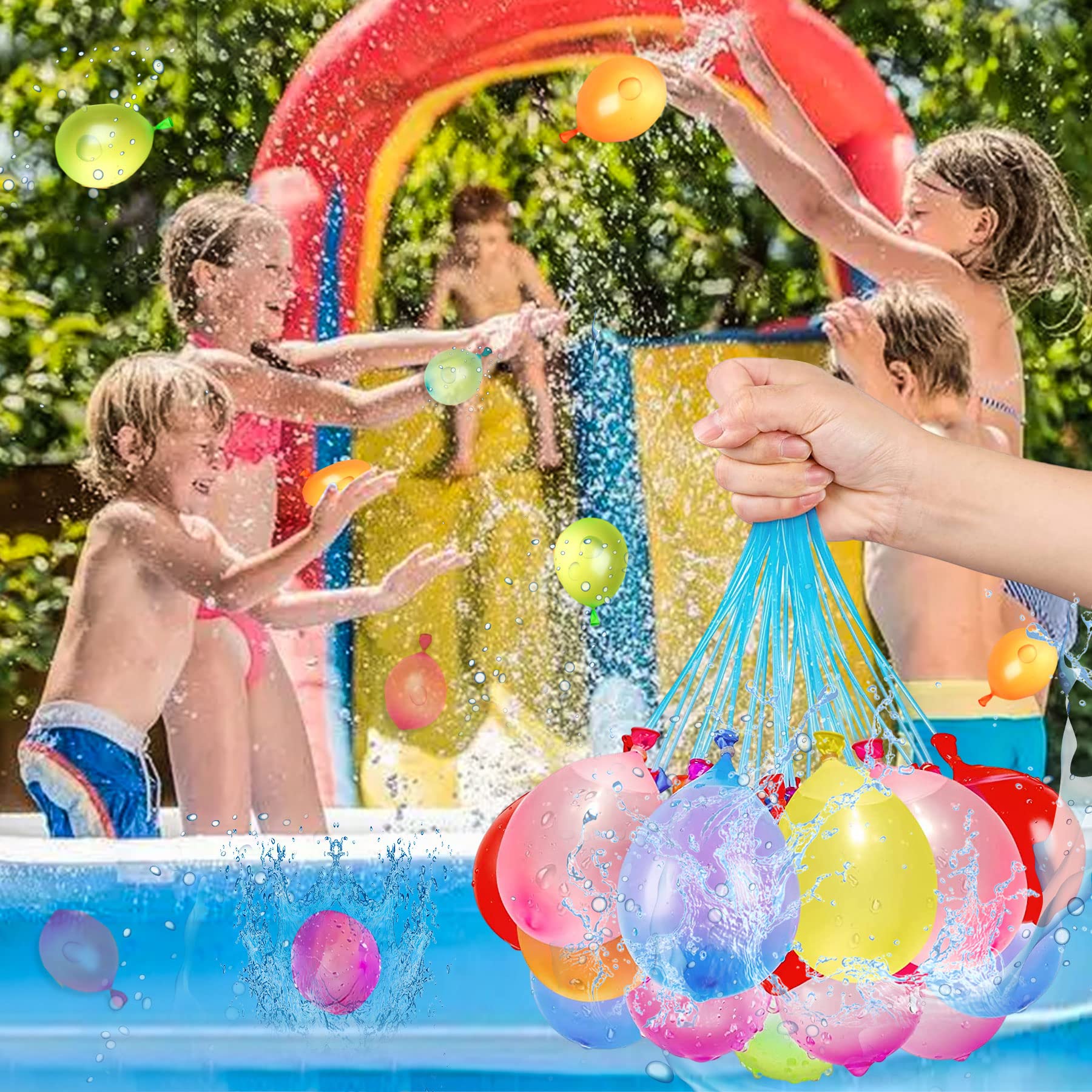 LOVICVKEM 666PCS Ballons d'eau, Bombe a Eau Ballon,Colorés Ballon Eau,Jeux D 'eau,Bombes à Eau à Fermeture Automatique pour Fete en Plein air, Jardin et de Plage, Fête de La Piscine D'éte LOVICVKEM 666PCS Ballons d'eau, Bombe a Eau Ballon,Colorés Ballon Eau,Jeux D 'eau,Bombes à Eau à Fermeture Automatique pour Fete en Plein air, Jardin et de Plage, Fête de La Piscine D'éte