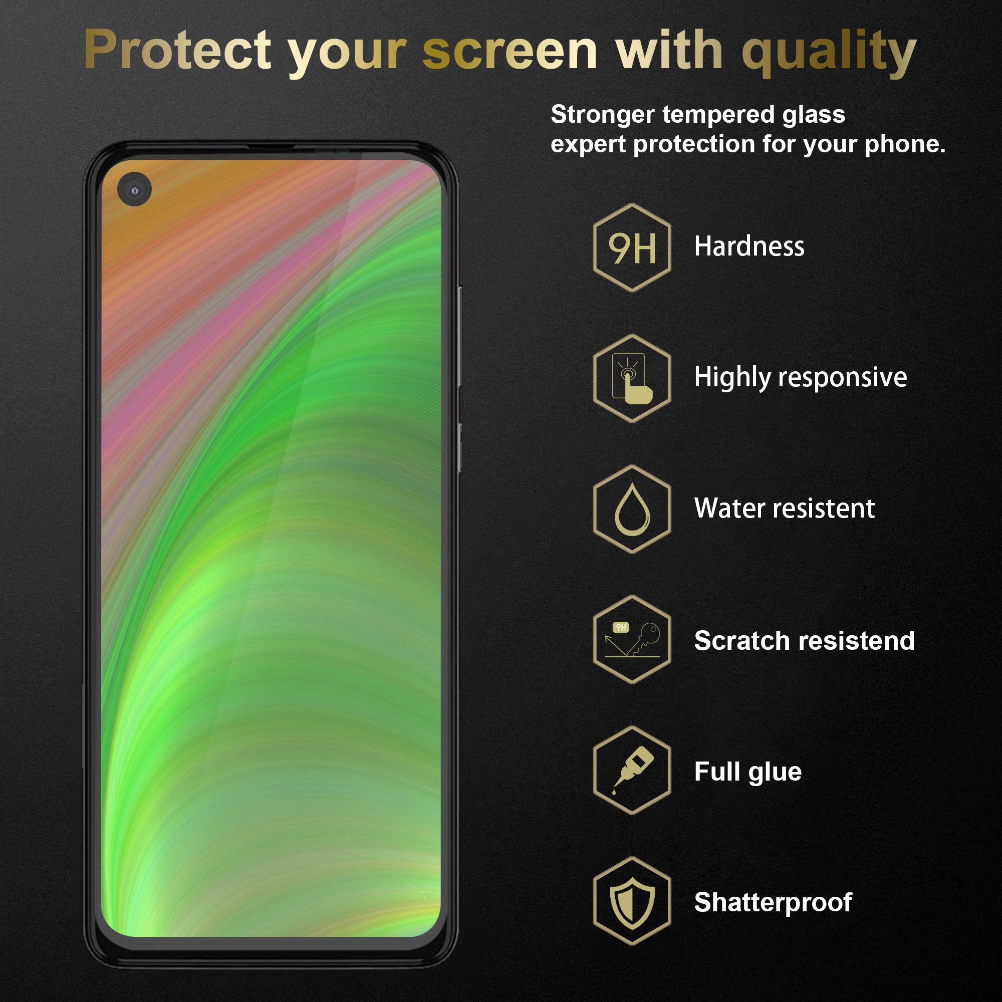 Cadorabo Vetro di protezione del display (3 Pezzo/i, Honor 8