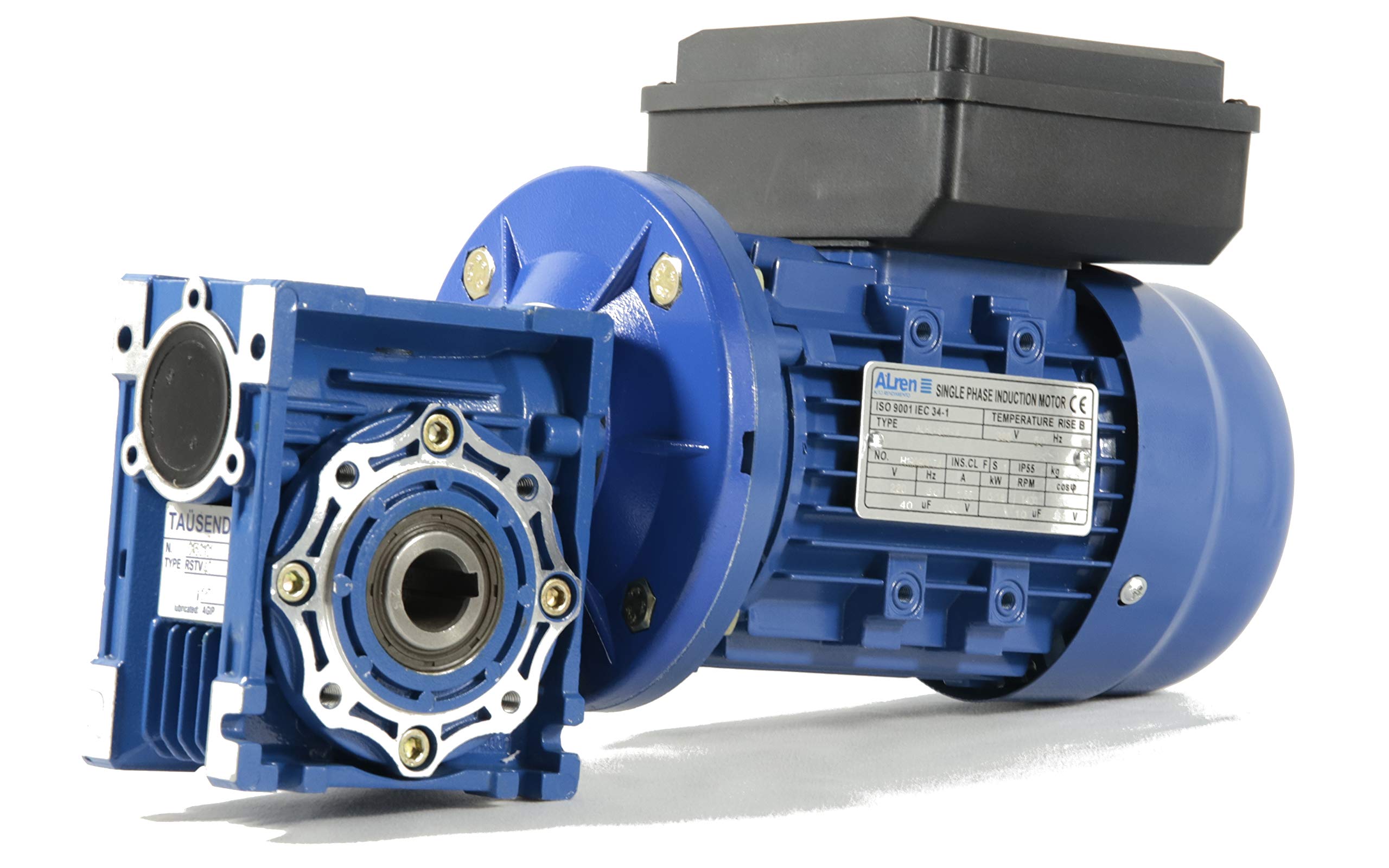 MOTORÉDUCTEUR MONOPHASÉ 220V 1CV / 0,75KW - 375 tr/min de sortie