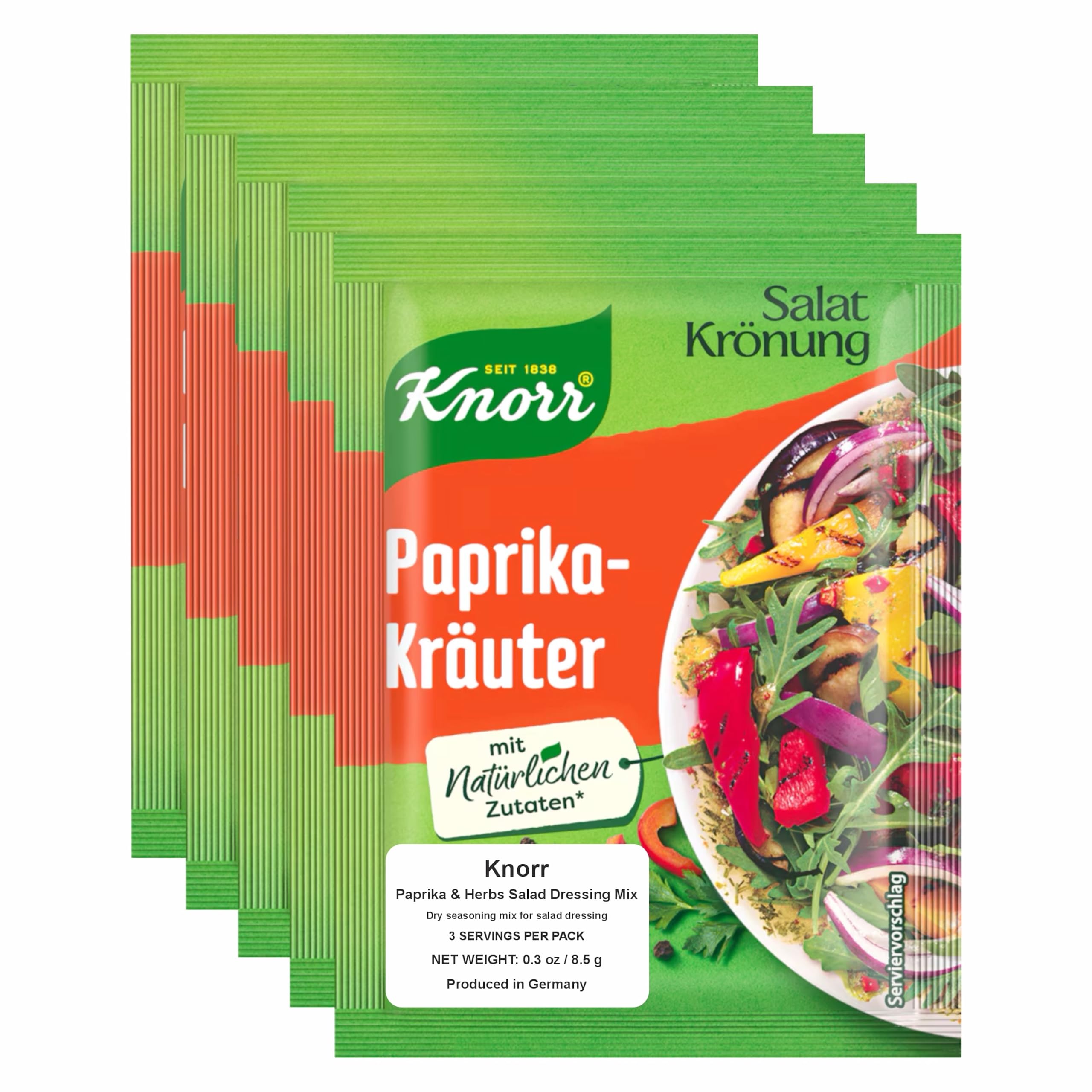 Salat Kroenung Paprika-Kraeuter (Paprika Herb) 5-Pack 45g (5 x 9g)