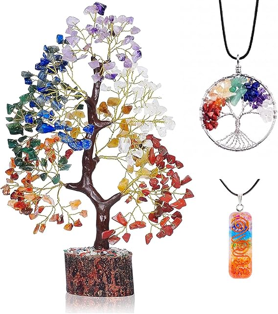 Crystal Tree - Crystals - Chakra Tree - Crystals and Gemstones - Crystal Tree of Life - Bonsai Tree - Crystals and Healing Stones - Meditation Accessories - New Home Gifts