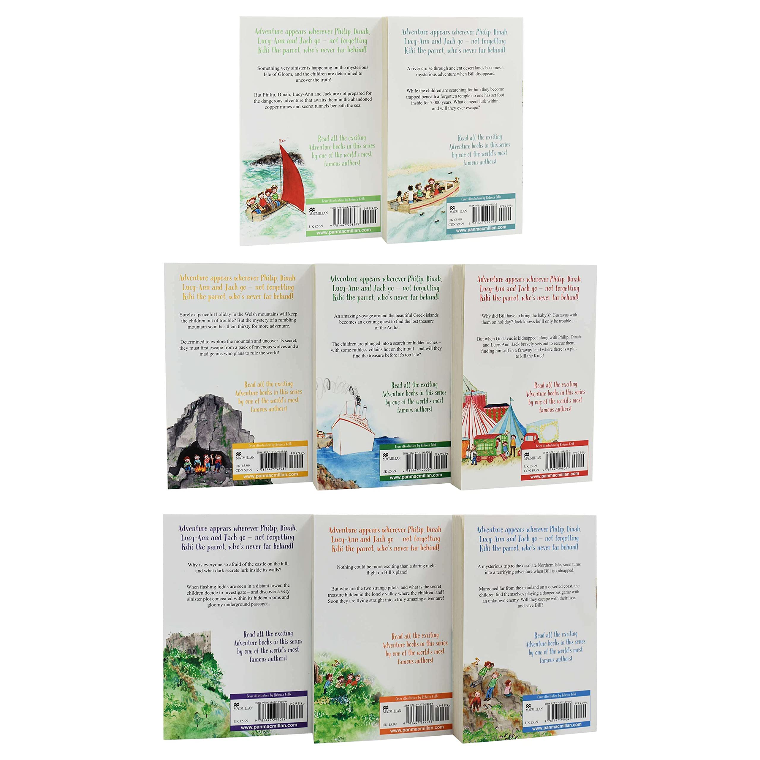Enid Blyton Adventure Series Books 1 - 8 Collection Set (River, Circus, Ship, Mountain, Sea, Valley, Castle & Island)