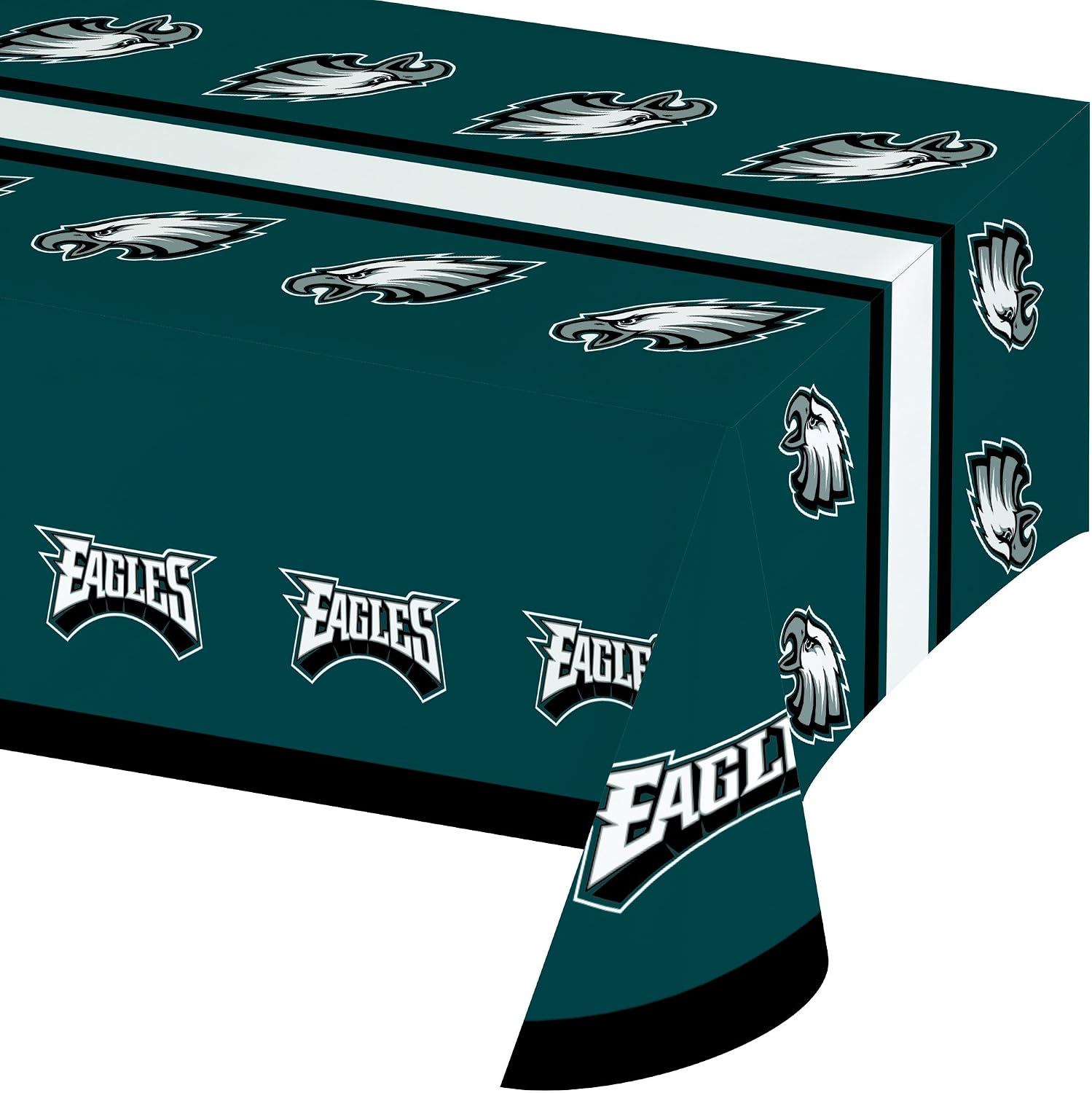 Creative Converting Officially Licensed NFL Plastic Table Cover, 54x102, Philadelphia Eagles