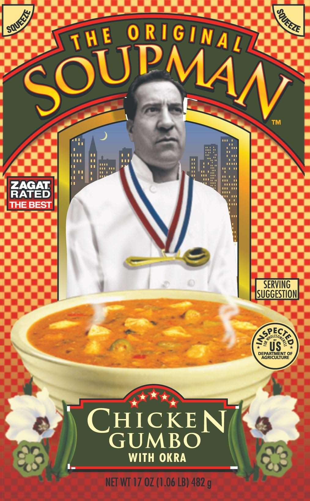 The Original Soupman Chicken Gumbo with Okra Soup, 17 Fluid Ounce (Pack of 6)