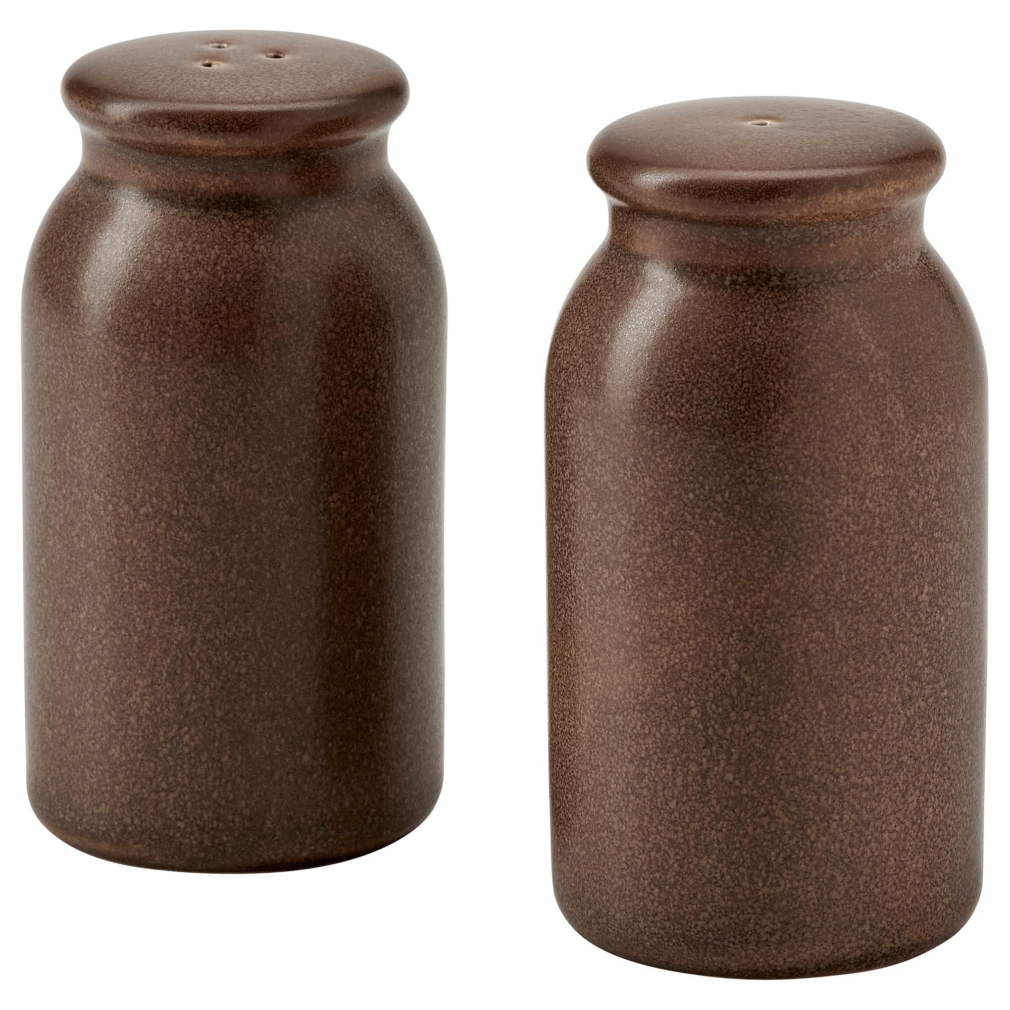 Salières poivrières BRUGDHAJ marron de 9 cm au design épuré pour amateurs d'artisanat