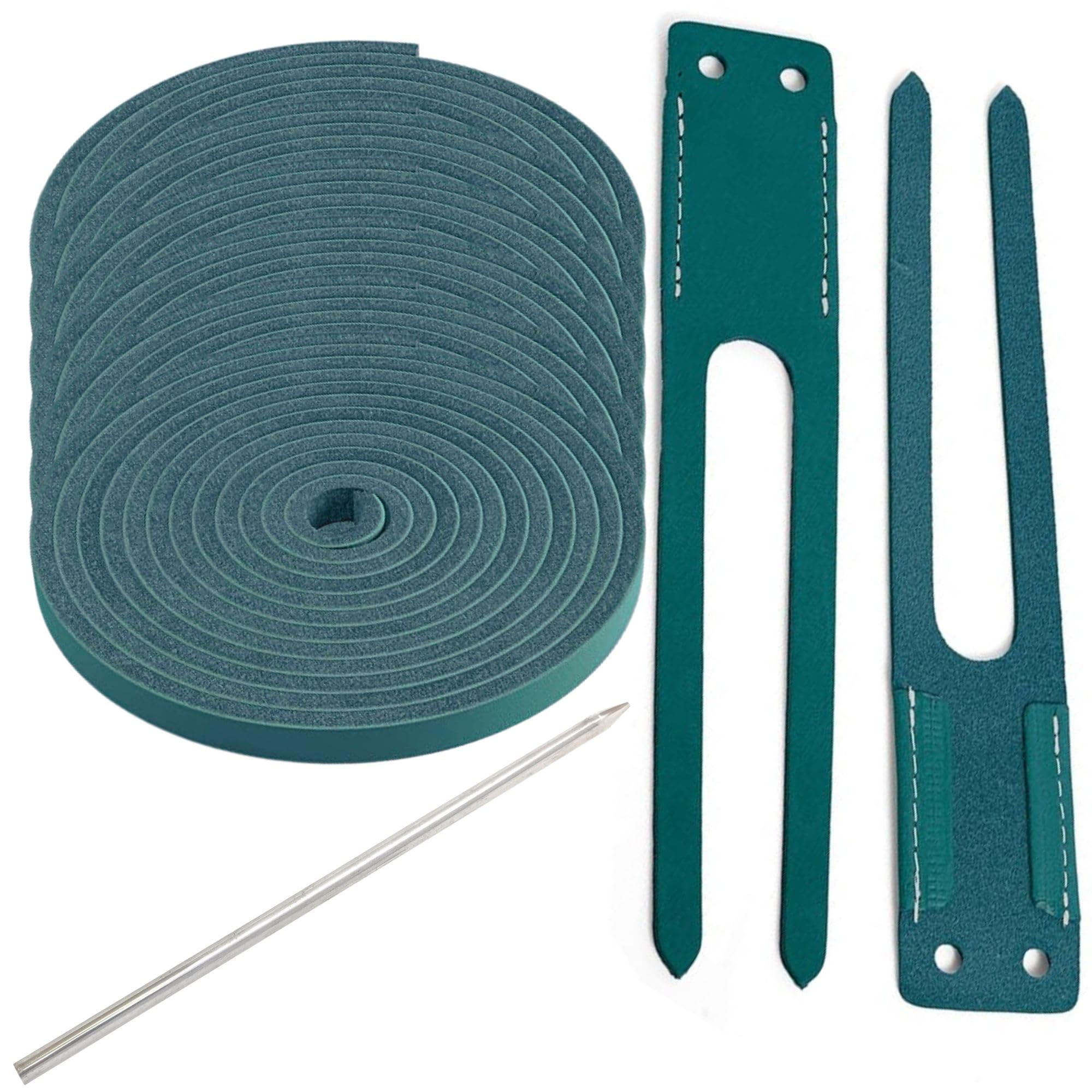 TOFL Baseball Glove Lace Kit | 6 Leather Laces, Lacing Needle, Thumb & Pinky Straps | Heavy Duty Baseball Glove Relacing Kit