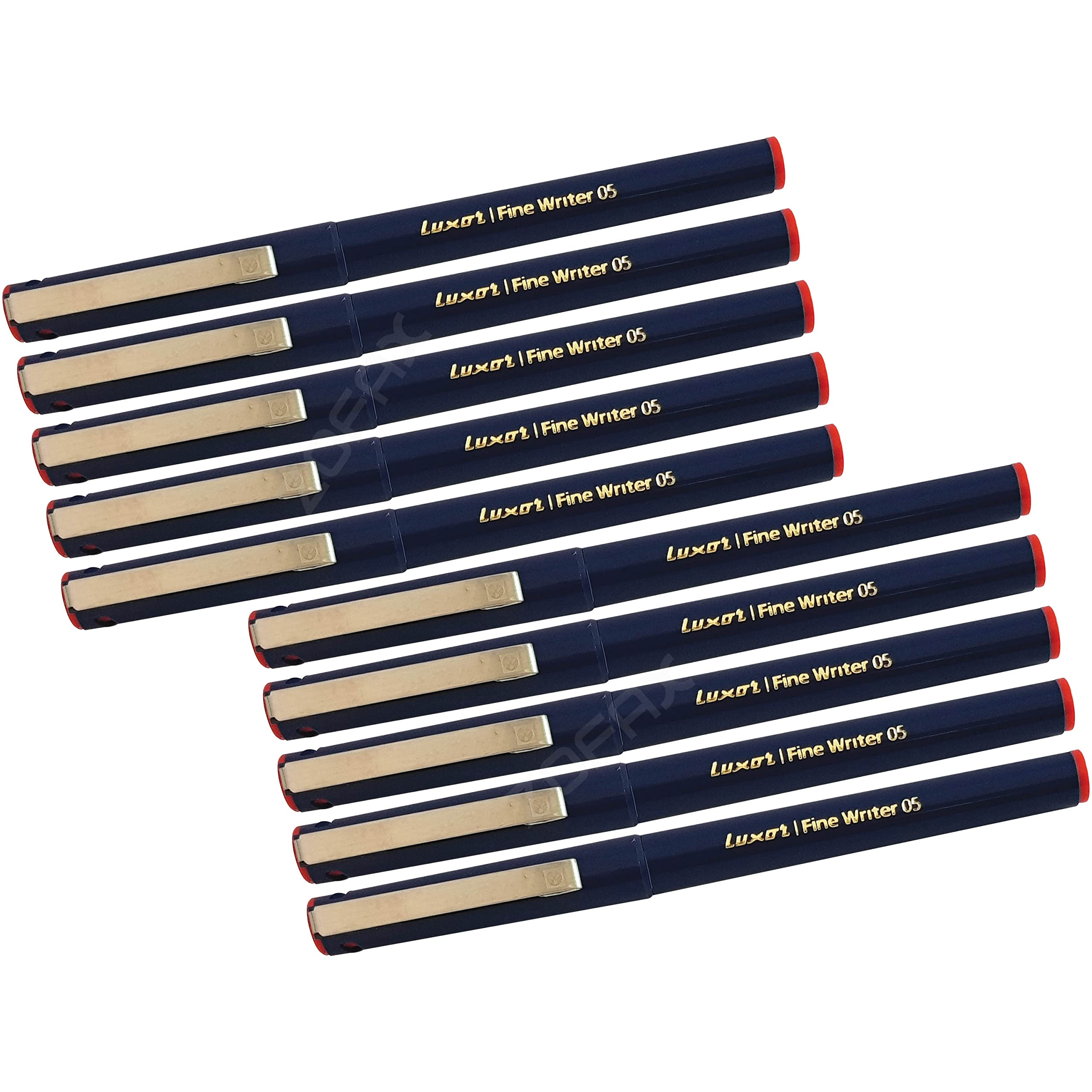 Write05 Fineliner Pens, RED, 0.5mm Ultra Fine Tip, Pack of 10, Precise Writing, Write Sign Draw Colour Pens - Image 3