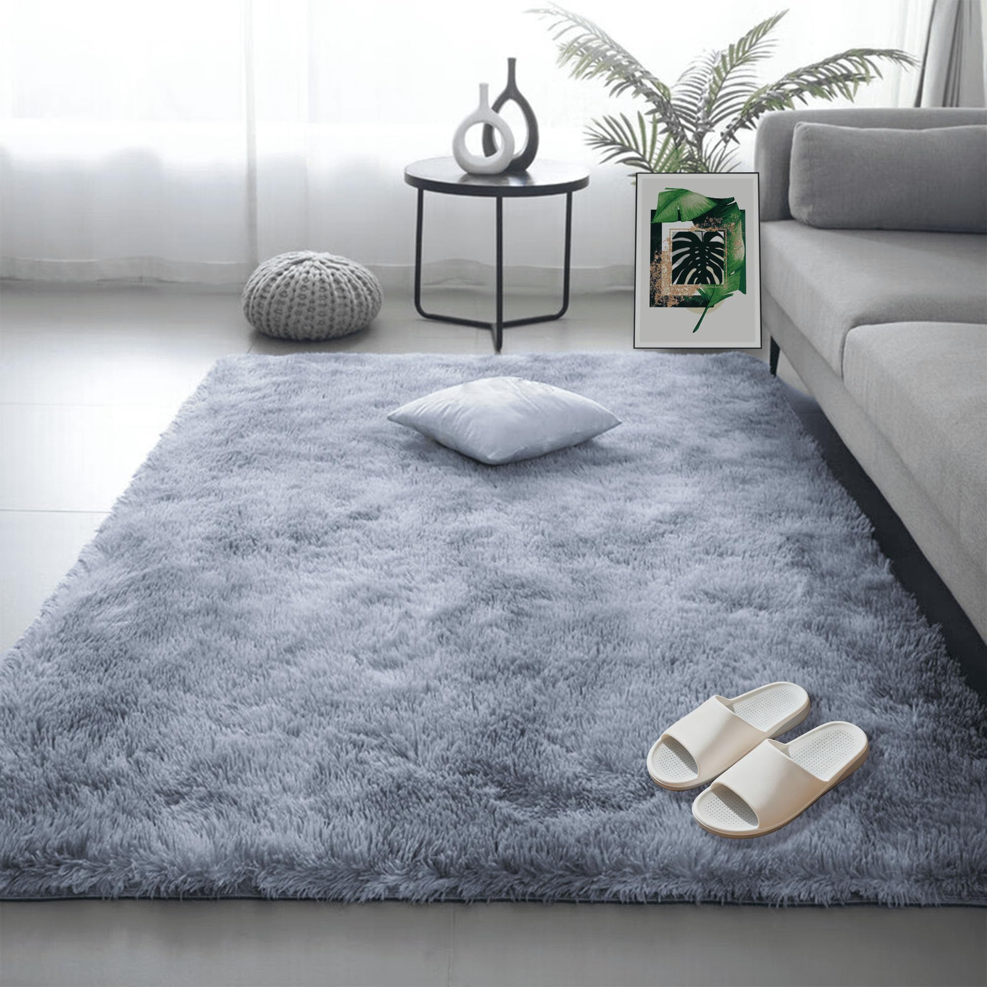 Tapis de sol style moderne lavable 230 x 310 cm dessous antidérapant
